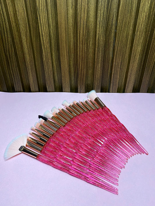 Set de brochas (20 piezas) Rosa