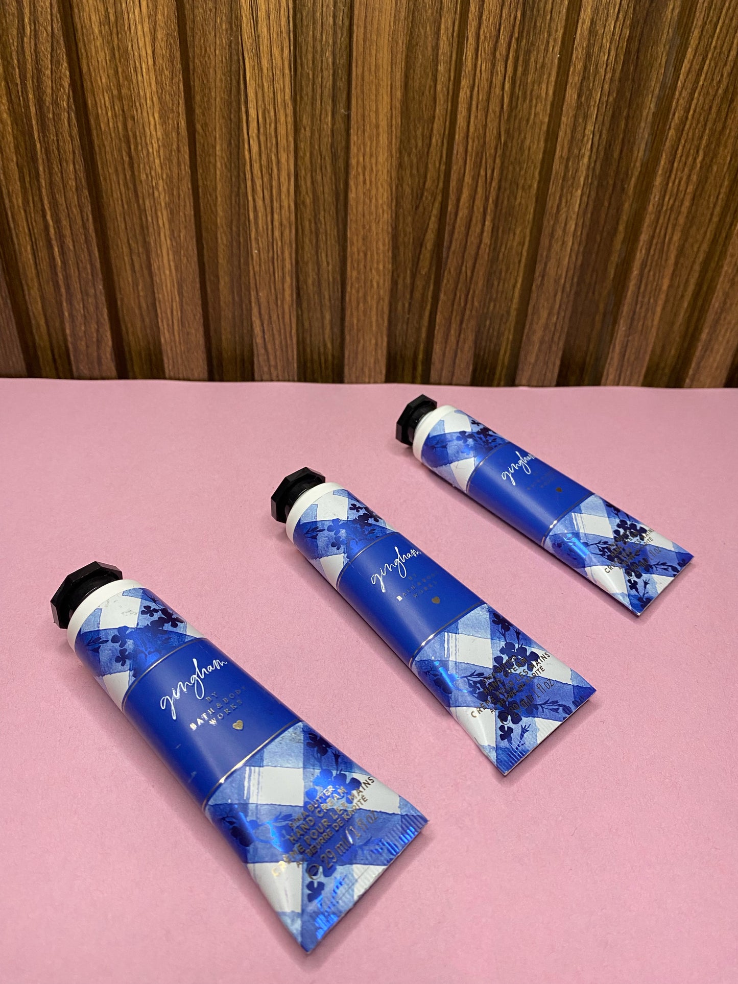 Mini crema gingham Bath and body works